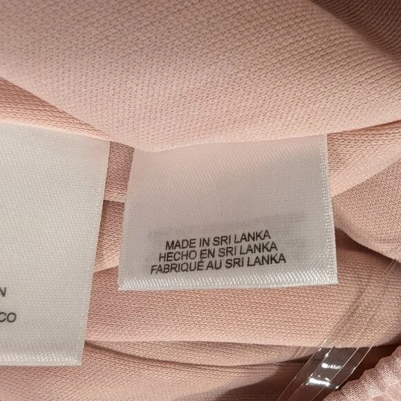 ANNE KLEIN Nwt Crinkled Satin Blush Dress 16 Sleeveless Waist Tie Midi Length - Picture 10 of 12